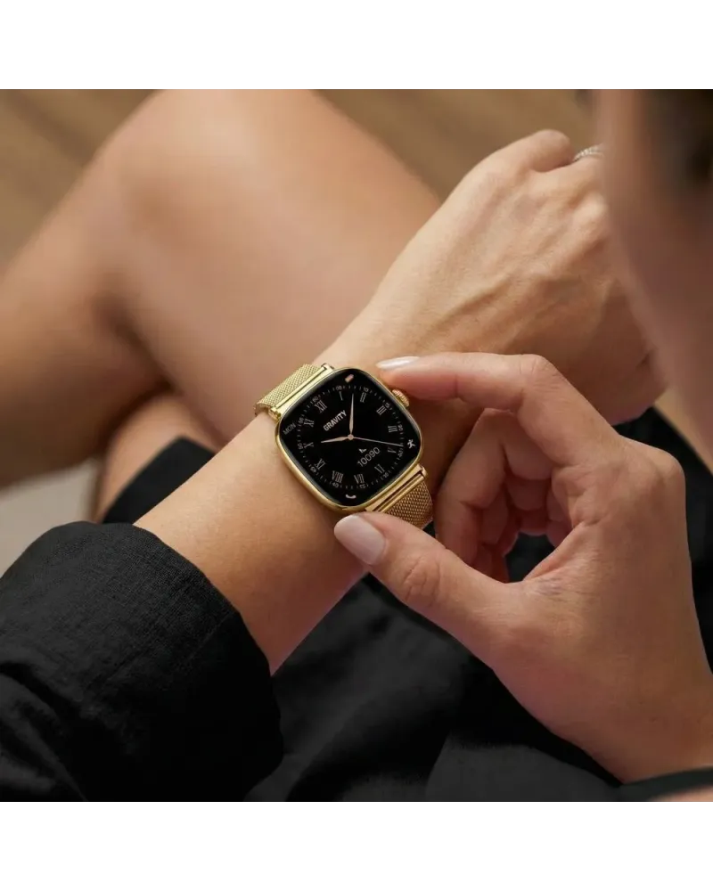 SMARTWATCH DAMSKI GRAVITY GT32-2 - ROZMOWY BLUETOOTH, DODATKOWY PASEK (sg047b)