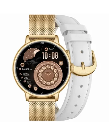 SMARTWATCH DAMSKI GRAVITY GT33-2 - AMOLED, DODATKOWY PASEK (sg048b)