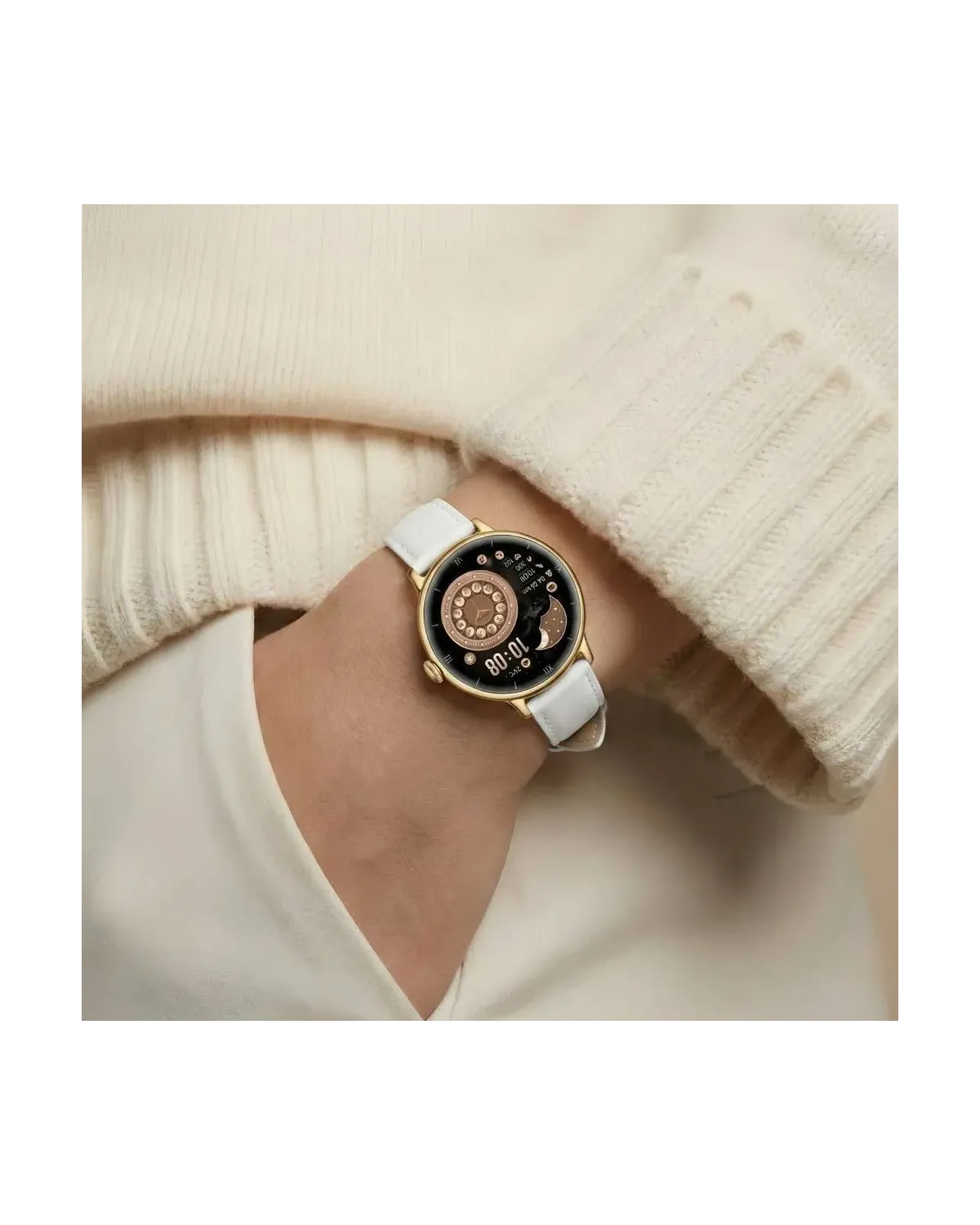SMARTWATCH DAMSKI GRAVITY GT33-2 - AMOLED, DODATKOWY PASEK (sg048b)