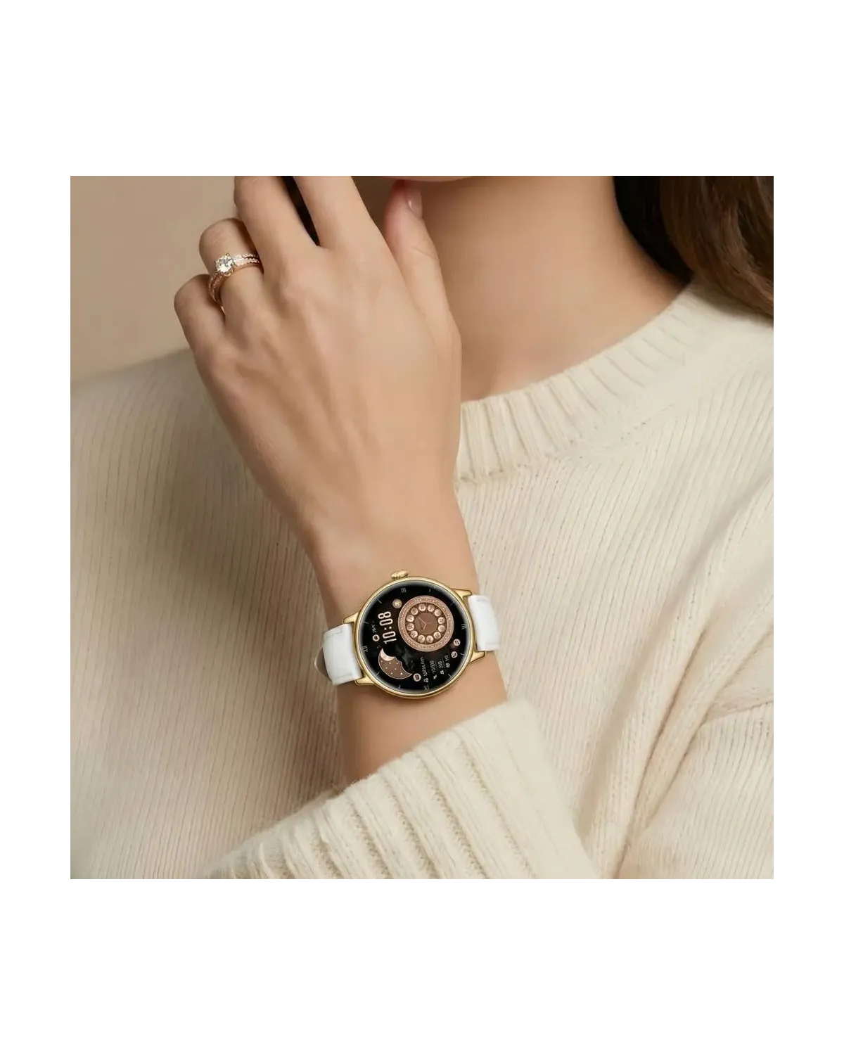SMARTWATCH DAMSKI GRAVITY GT33-2 - AMOLED, DODATKOWY PASEK (sg048b)