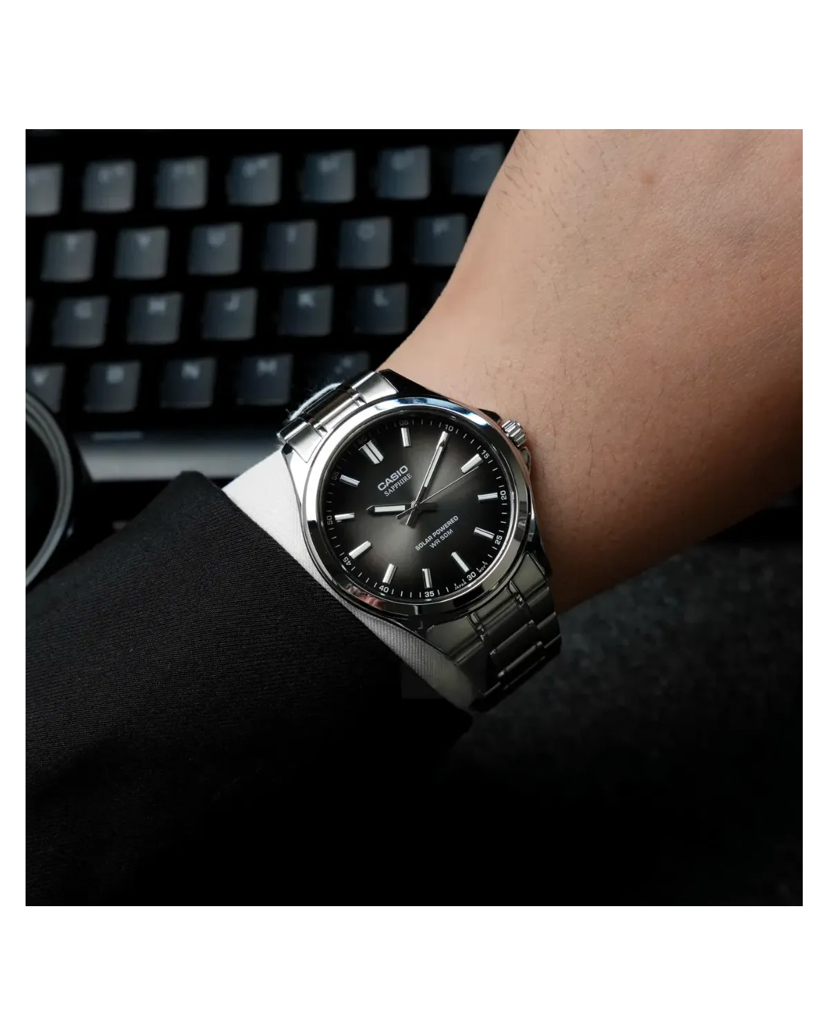 ZEGAREK MĘSKI CASIO MTS-RS100D-1A SZAFIR SOLAR + BOX