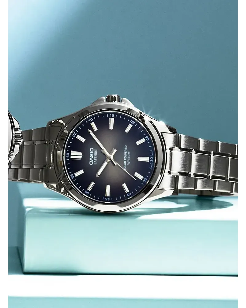 ZEGAREK MĘSKI CASIO MTS-RS100D-1A SZAFIR SOLAR + BOX