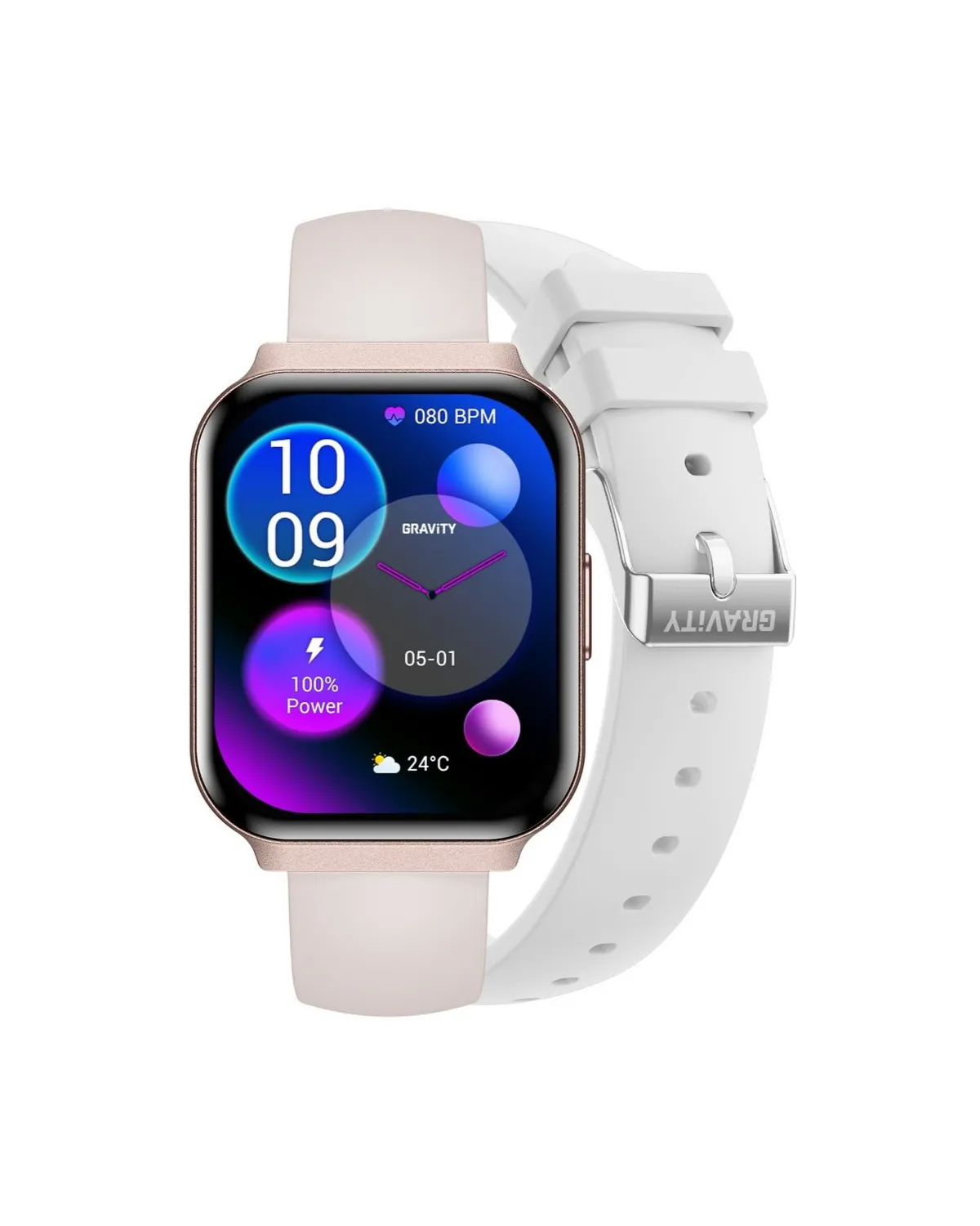 SMARTWATCH DAMSKI GRAVITY GT44-3 - DODATKOWY PASEK (sg051b)