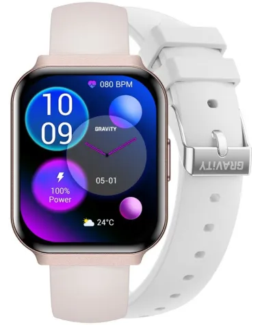 SMARTWATCH DAMSKI GRAVITY GT44-3 - DODATKOWY PASEK (sg051b)