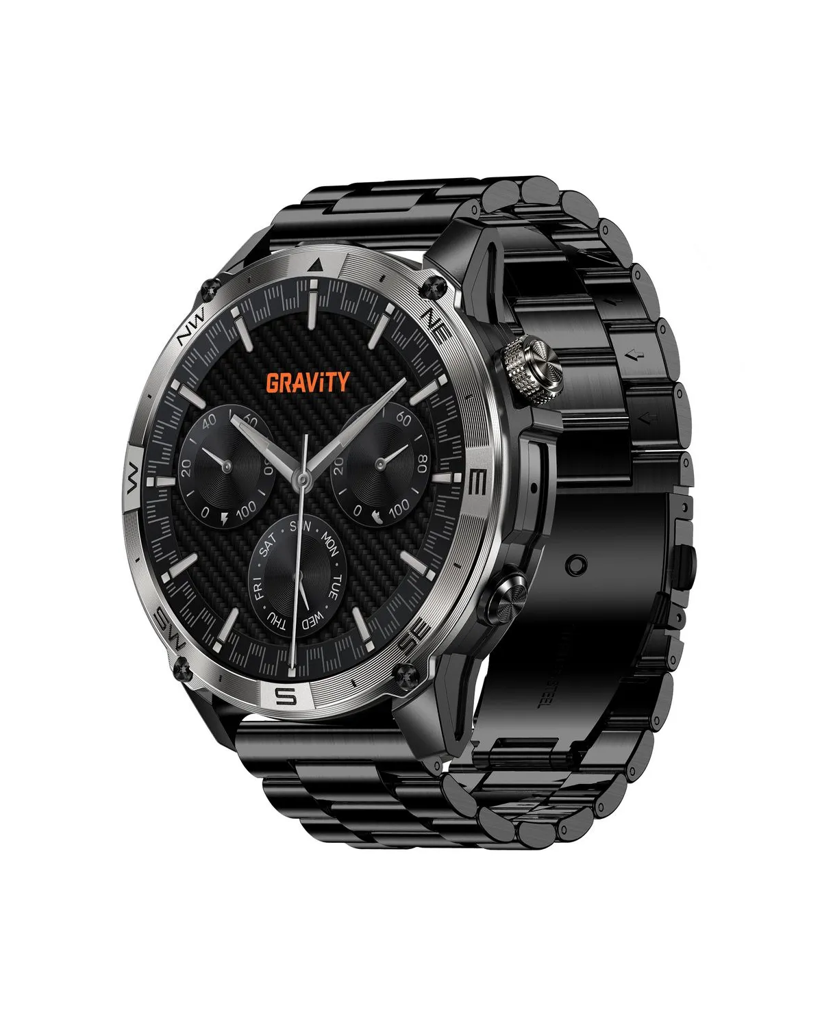 SMARTWATCH MĘSKI GRAVITY GT46-4 - AMOLED, DODATKOWA BRANSOLETA (sg055d)