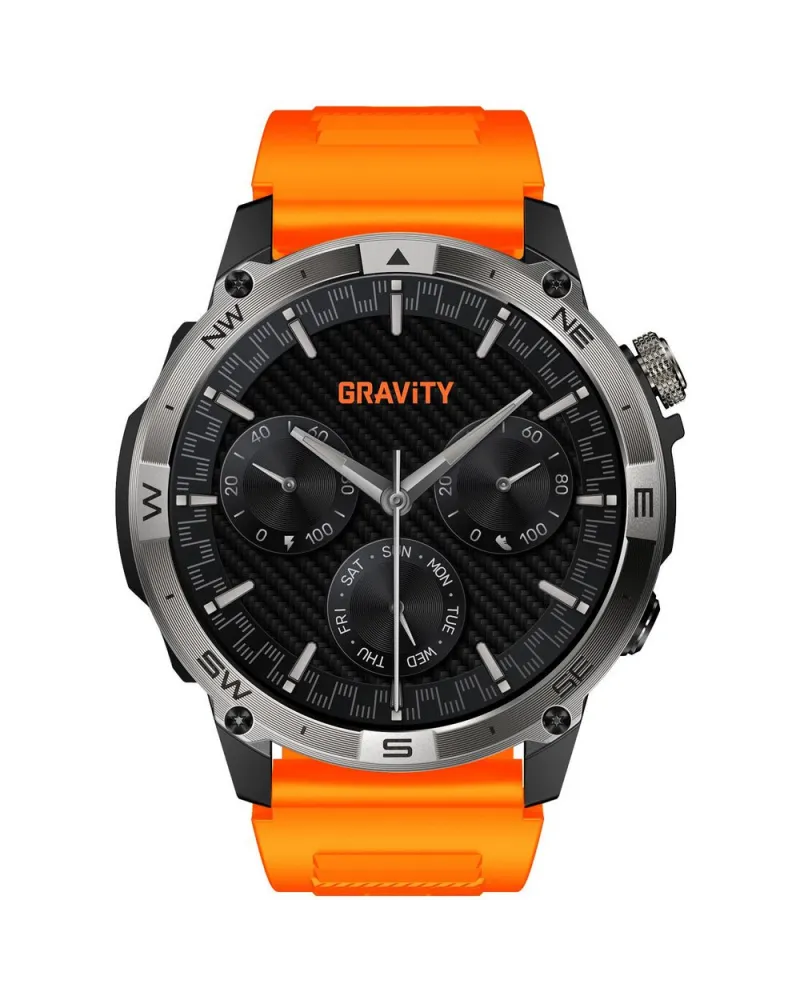 SMARTWATCH MĘSKI GRAVITY GT46-4 - AMOLED, DODATKOWA BRANSOLETA (sg055d)