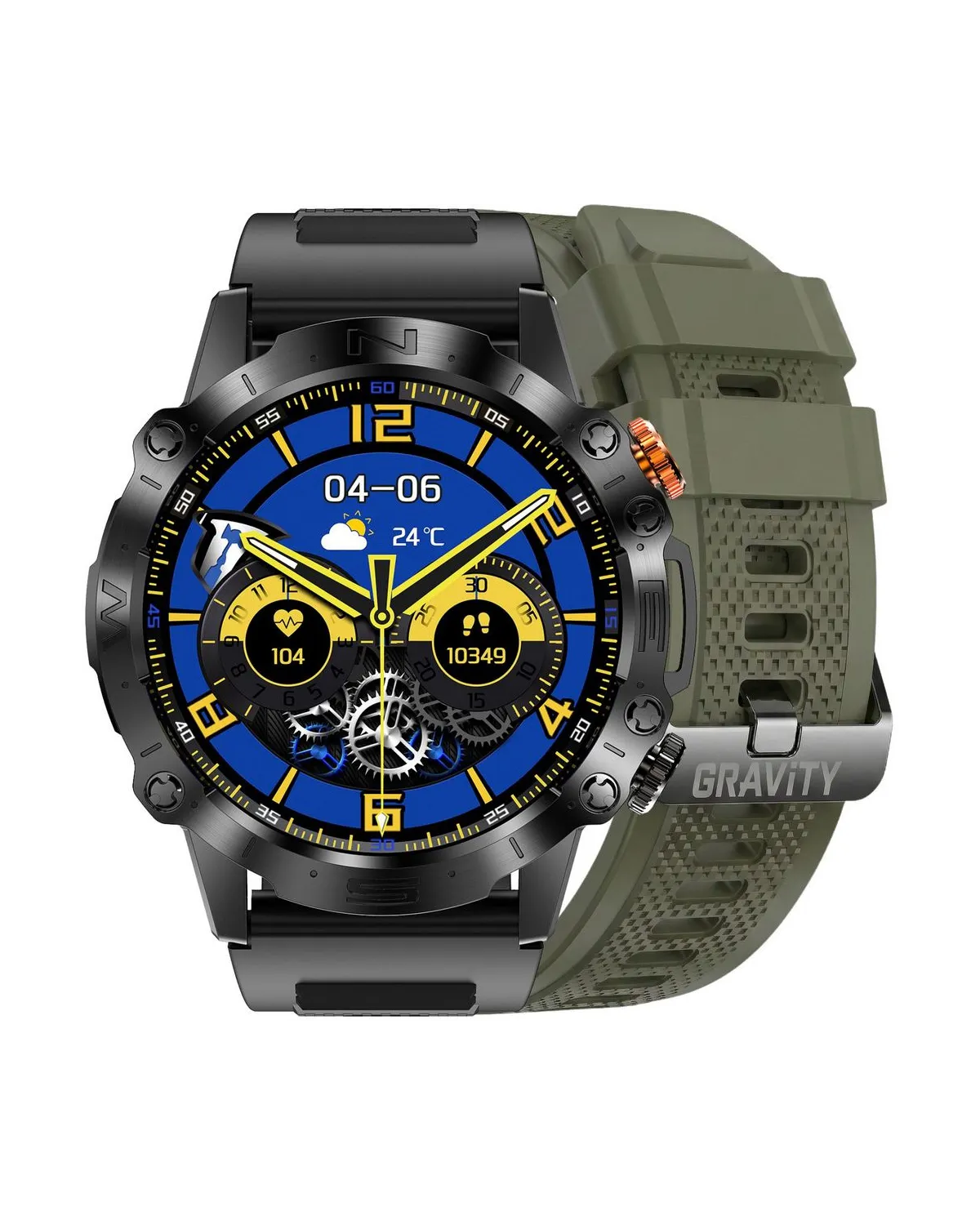 SMARTWATCH MĘSKI GRAVITY GT20-7 - AMOLED, DODATKOWY PASEK (sg024g)