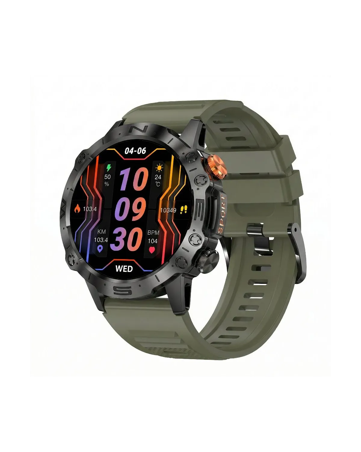 SMARTWATCH MĘSKI GRAVITY GT20-7 - AMOLED, DODATKOWY PASEK (sg024g)