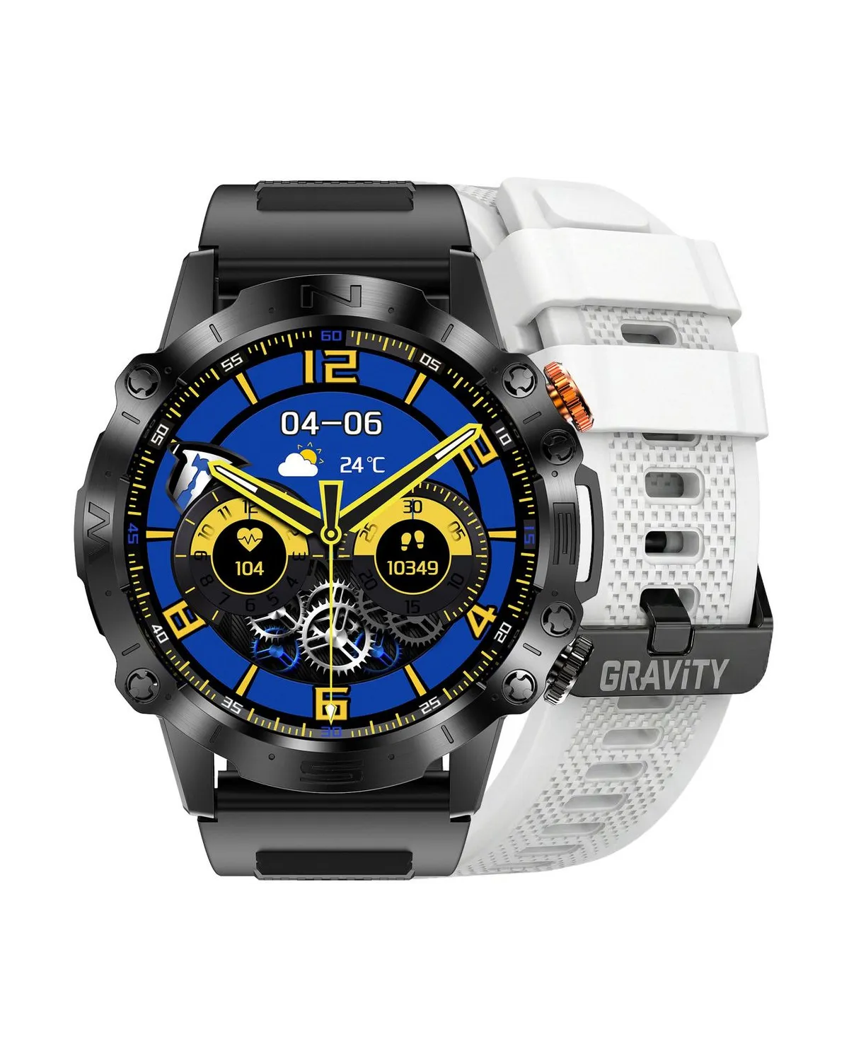 SMARTWATCH MĘSKI GRAVITY GT20-8 - AMOLED, DODATKOWY PASEK (sg024g)