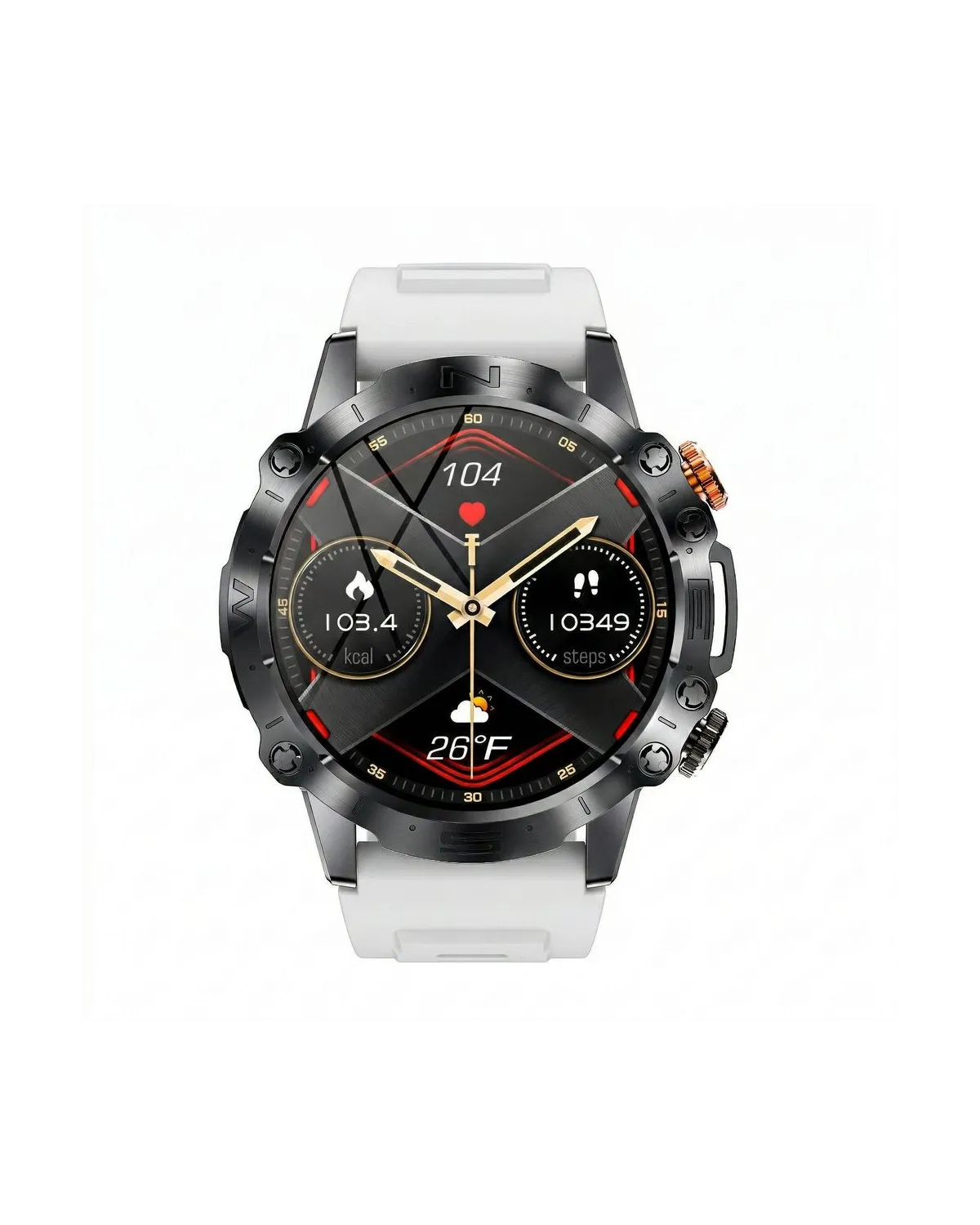 SMARTWATCH MĘSKI GRAVITY GT20-8 - AMOLED, DODATKOWY PASEK (sg024g)