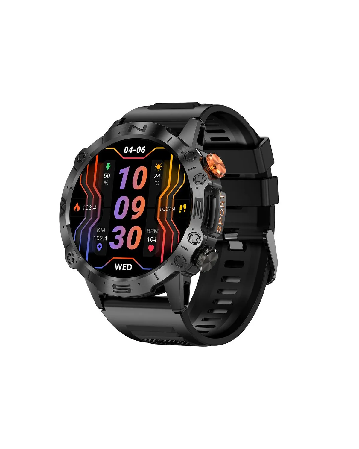 SMARTWATCH MĘSKI GRAVITY GT20-8 - AMOLED, DODATKOWY PASEK (sg024g)