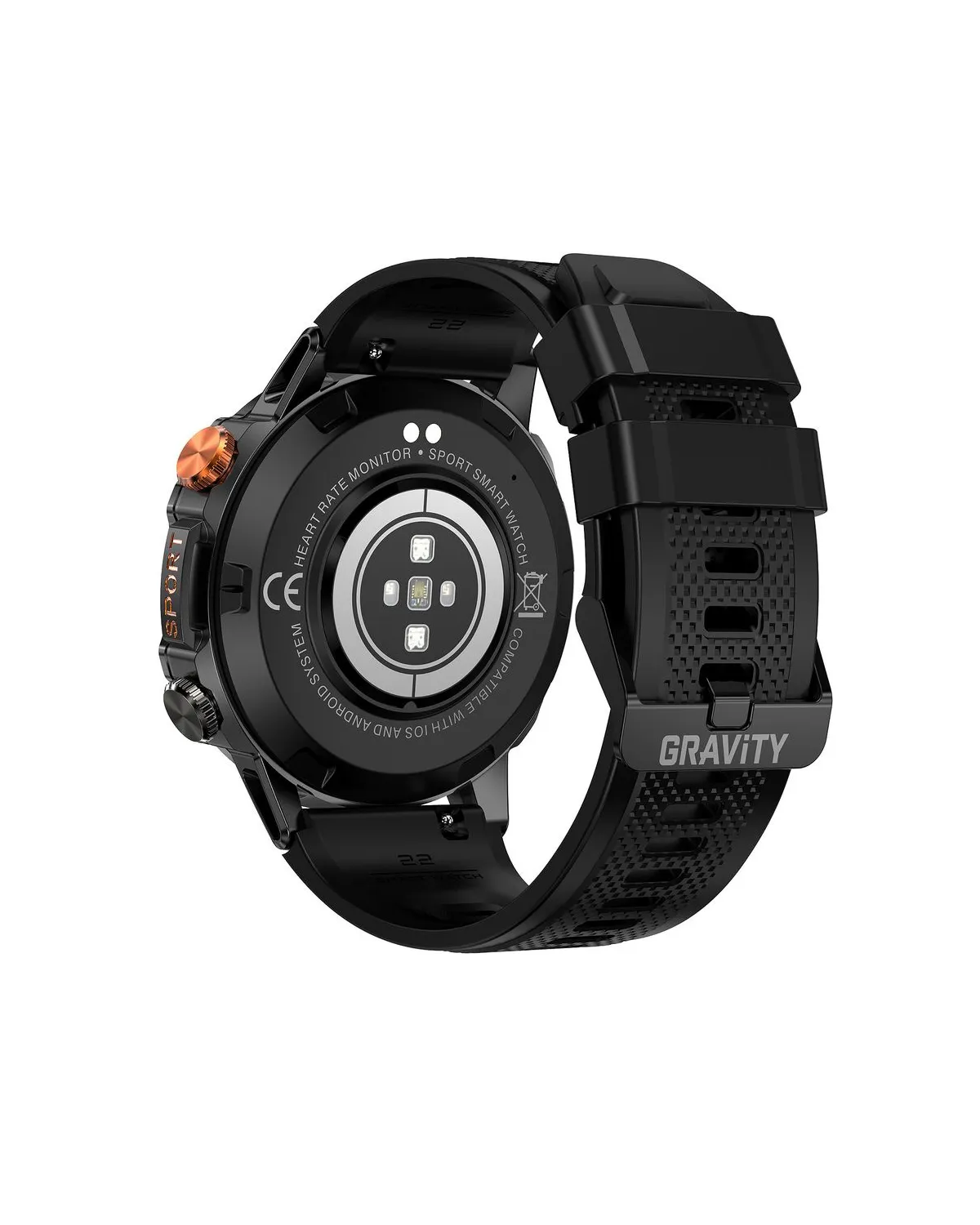 SMARTWATCH MĘSKI GRAVITY GT20-8 - AMOLED, DODATKOWY PASEK (sg024g)