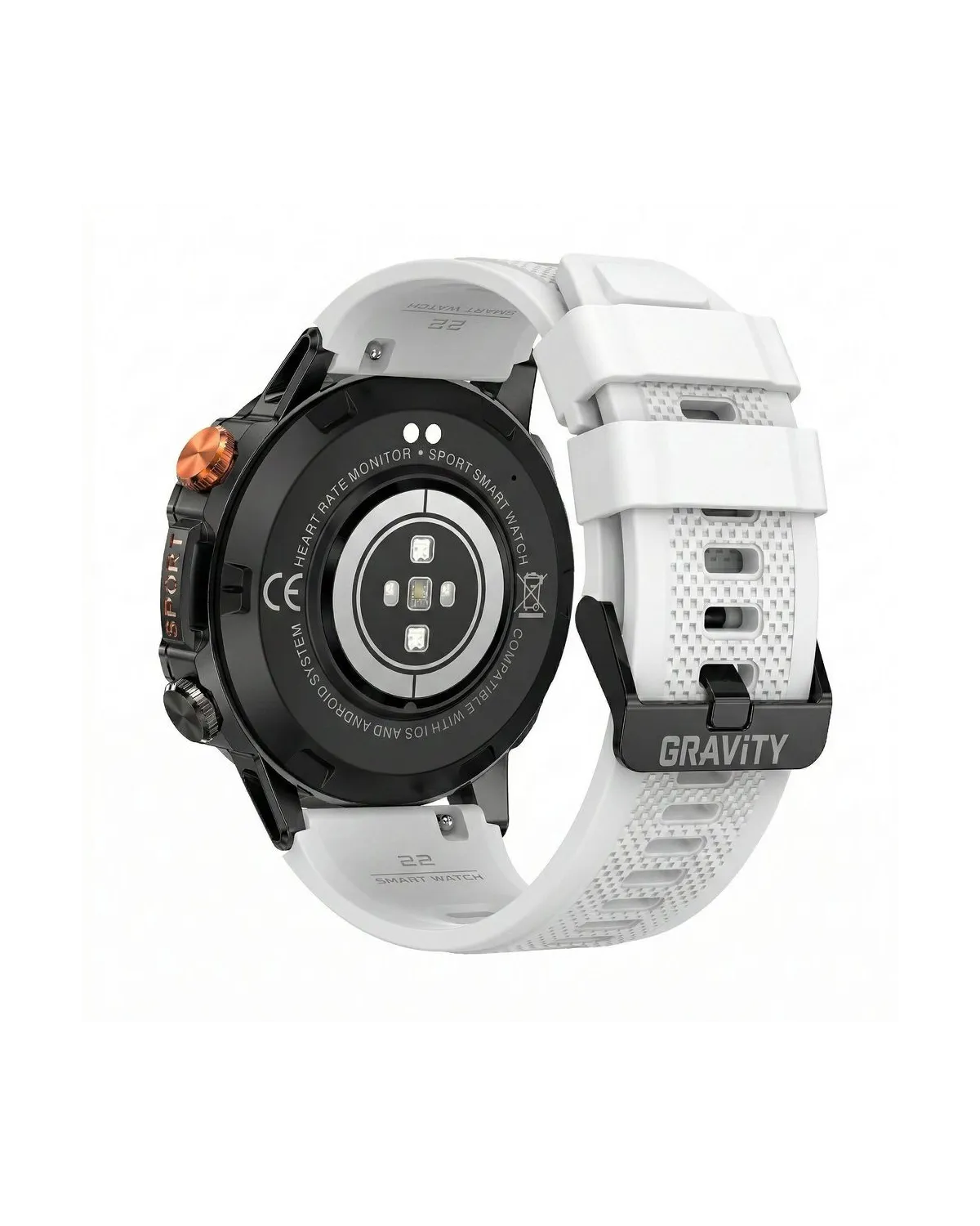 SMARTWATCH MĘSKI GRAVITY GT20-8 - AMOLED, DODATKOWY PASEK (sg024g)