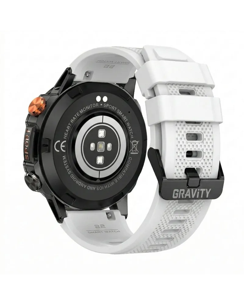 SMARTWATCH MĘSKI GRAVITY GT20-8 - AMOLED, DODATKOWY PASEK (sg024g)