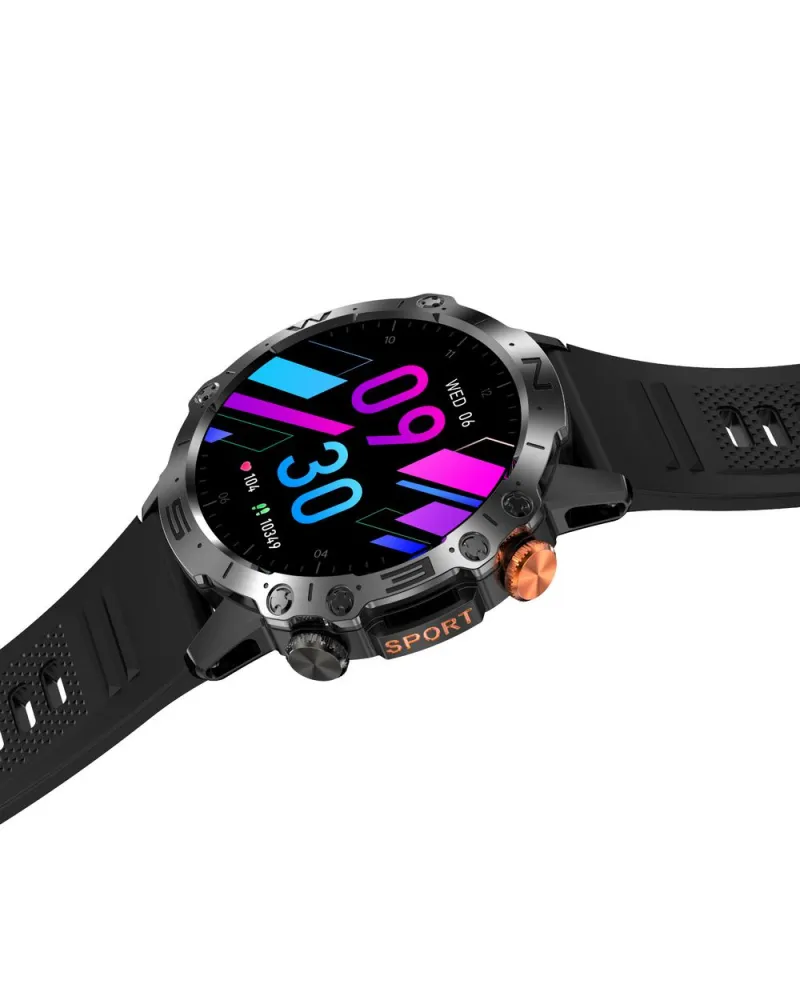 SMARTWATCH MĘSKI GRAVITY GT20-8 - AMOLED, DODATKOWY PASEK (sg024g)