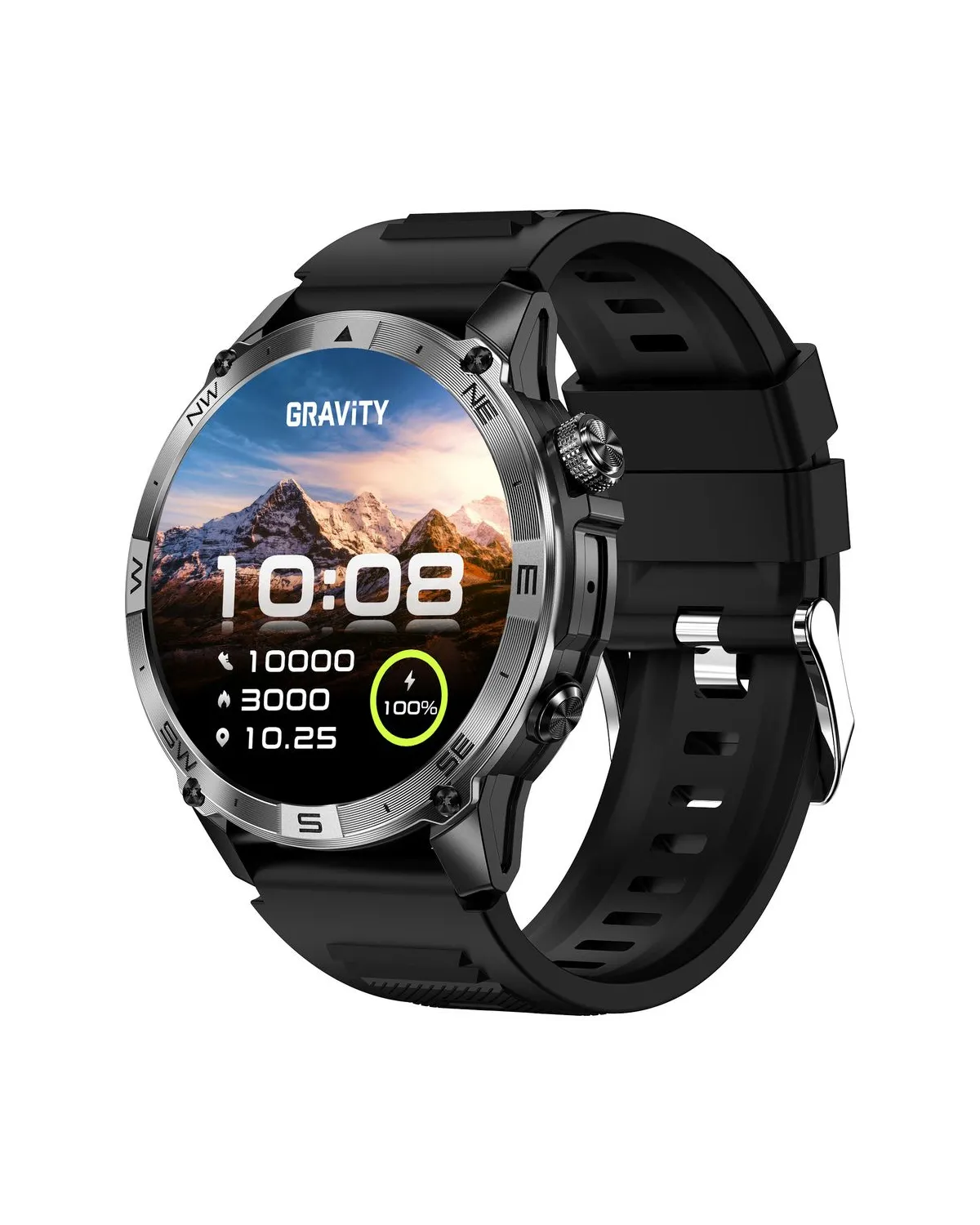SMARTWATCH MĘSKI GRAVITY GT46-1 - AMOLED, DODATKOWA BRANSOLETA(sg055a)