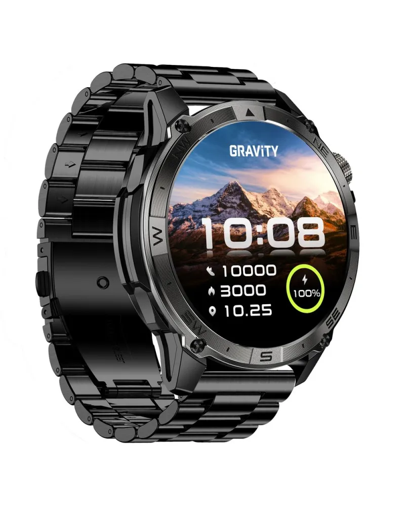 SMARTWATCH MĘSKI GRAVITY GT46-1 - AMOLED, DODATKOWA BRANSOLETA(sg055a)