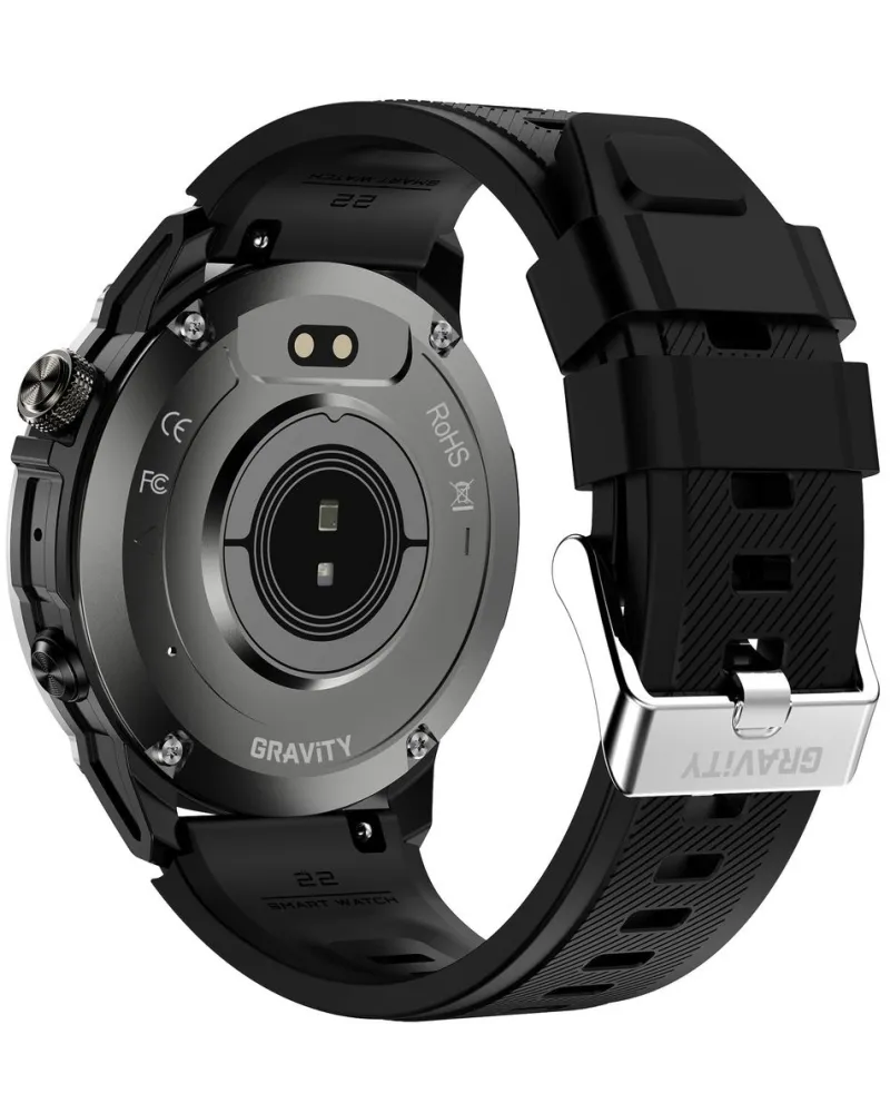 SMARTWATCH MĘSKI GRAVITY GT46-1 - AMOLED, DODATKOWA BRANSOLETA(sg055a)