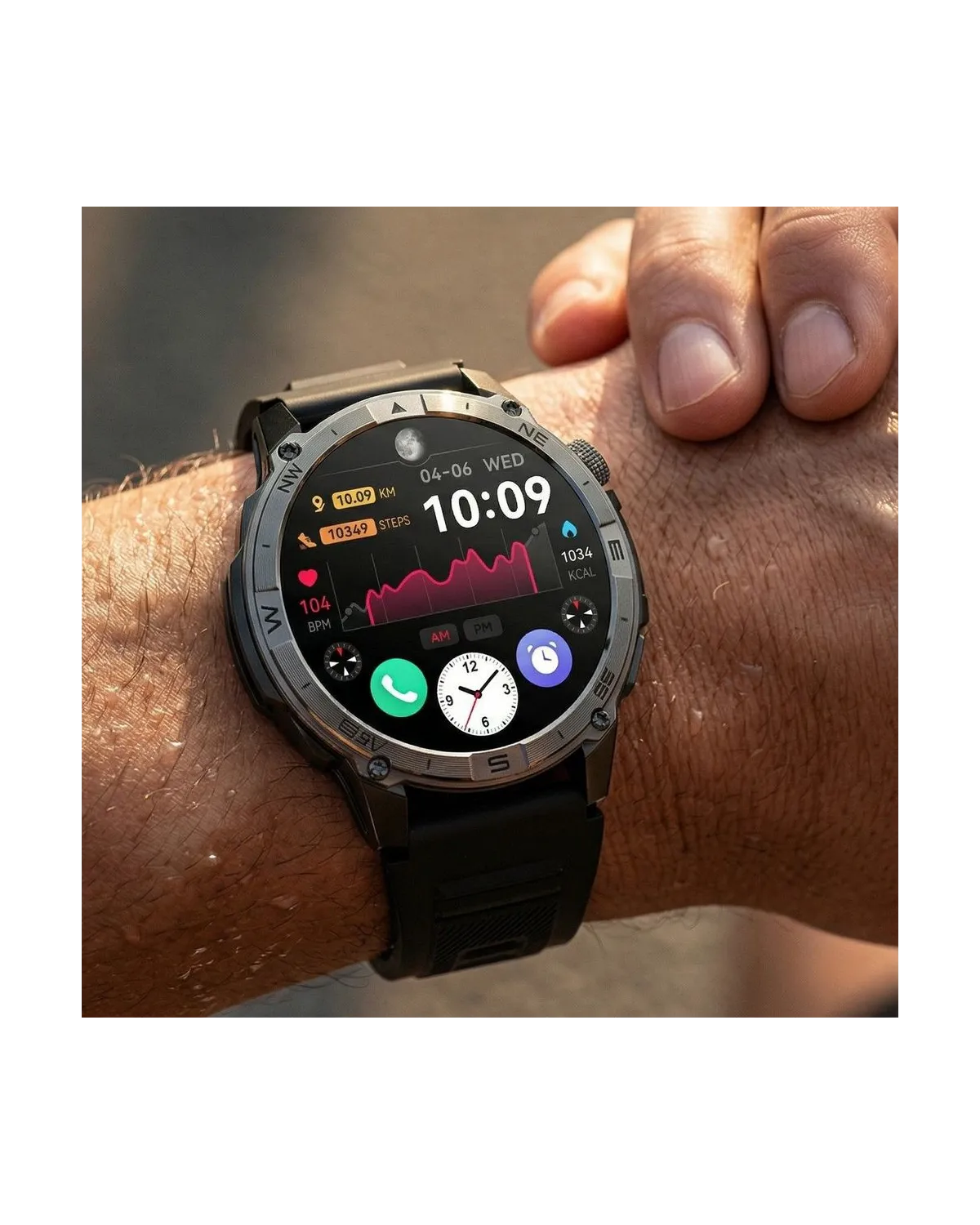 SMARTWATCH MĘSKI GRAVITY GT46-1 - AMOLED, DODATKOWA BRANSOLETA(sg055a)