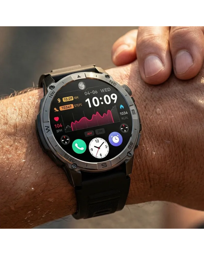 SMARTWATCH MĘSKI GRAVITY GT46-1 - AMOLED, DODATKOWA BRANSOLETA(sg055a)