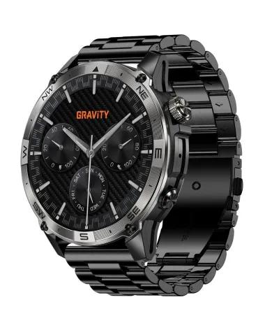 SMARTWATCH MĘSKI GRAVITY GT46-2 - AMOLED, DODATKOWA BRANSOLETA(sg055b)