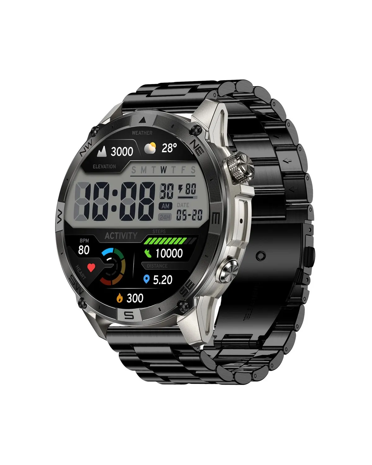 SMARTWATCH MĘSKI GRAVITY GT46-3 - AMOLED, DODATKOWA BRANSOLETA (sg055c)