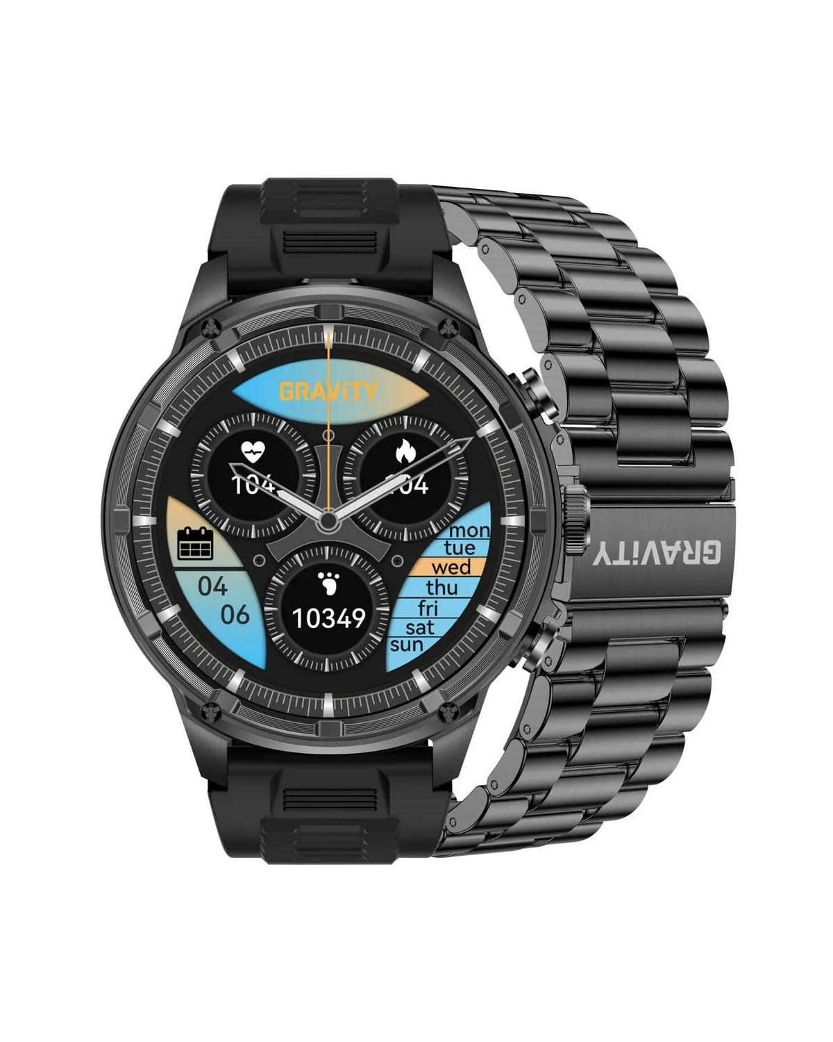 SMARTWATCH MĘSKI GRAVITY GT41-1 - BLUETOOTH CALL, DODATKOWA BRANSOLETA (sg053a)