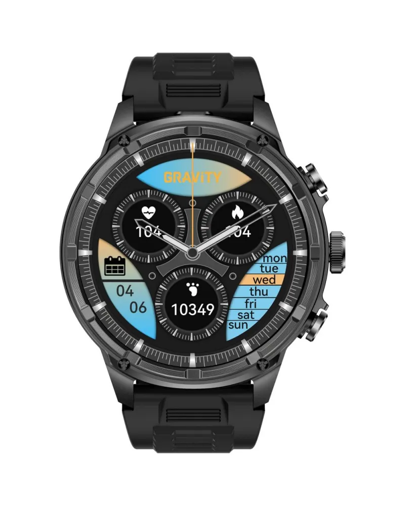 SMARTWATCH MĘSKI GRAVITY GT41-1 - BLUETOOTH CALL, DODATKOWA BRANSOLETA (sg053a)