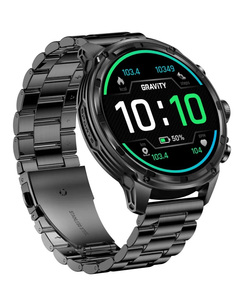 SMARTWATCH MĘSKI GRAVITY GT41-1 - BLUETOOTH CALL, DODATKOWA BRANSOLETA (sg053a)