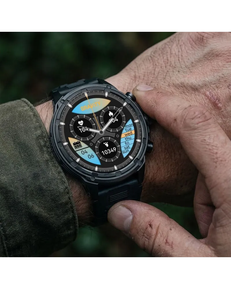 SMARTWATCH MĘSKI GRAVITY GT41-1 - BLUETOOTH CALL, DODATKOWA BRANSOLETA (sg053a)