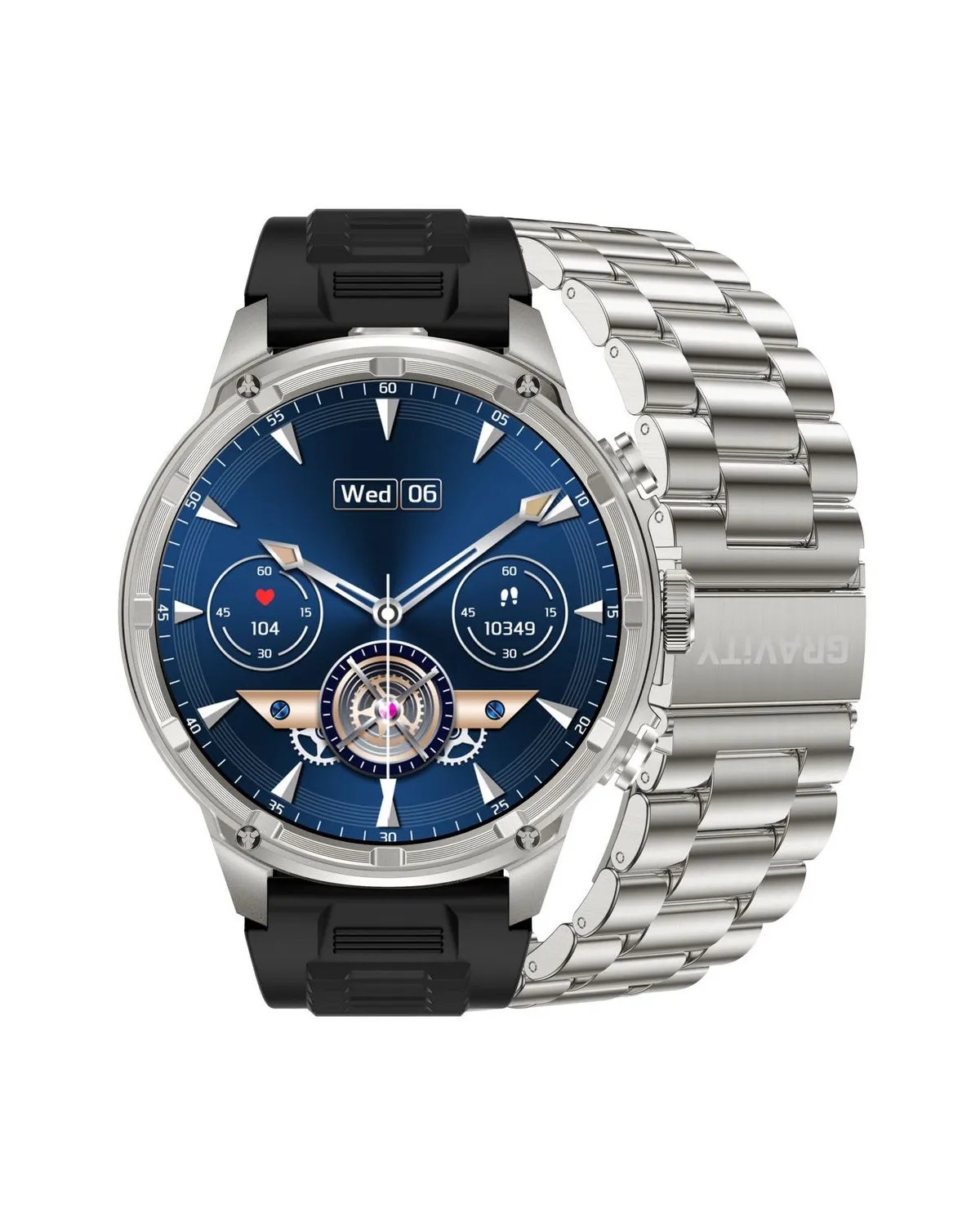 SMARTWATCH MĘSKI GRAVITY GT41-3 - BLUETOOTH CALL, DODATKOWA BRANSOLETA (sg053c)