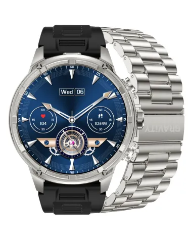 SMARTWATCH MĘSKI GRAVITY GT41-3 - BLUETOOTH CALL, DODATKOWA BRANSOLETA (sg053c)