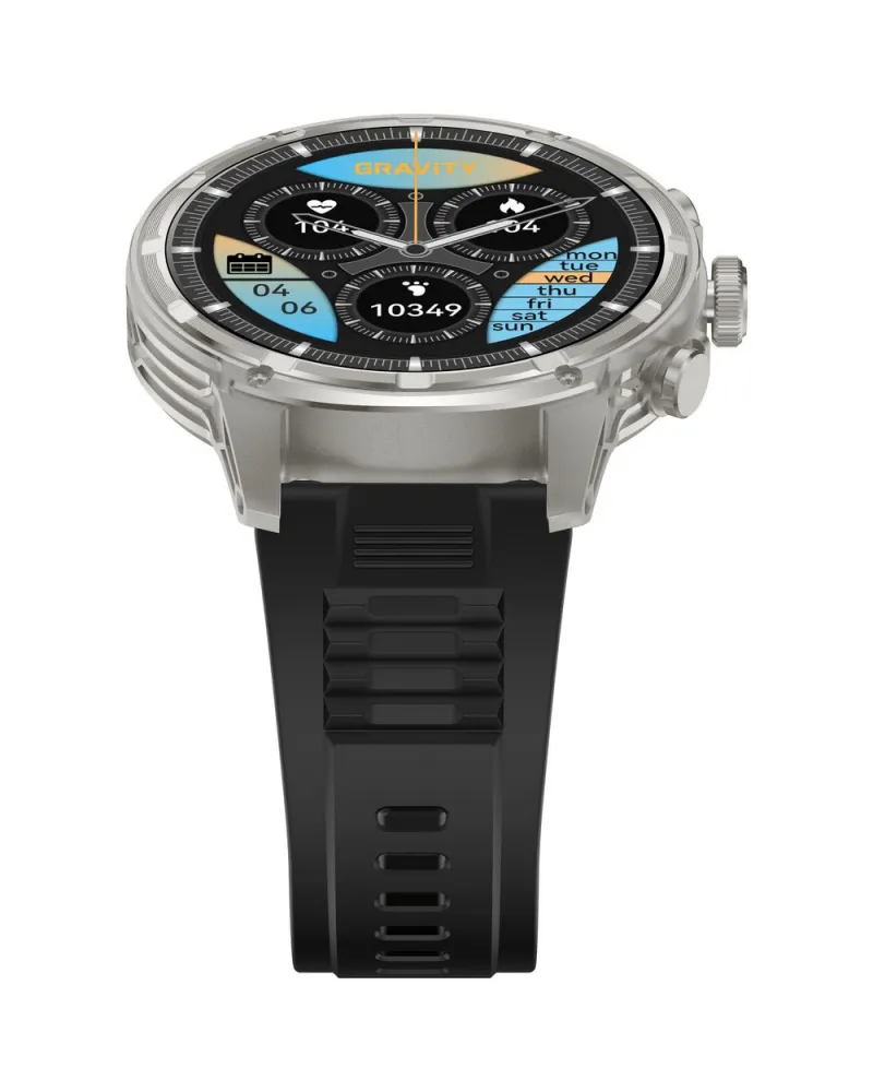 SMARTWATCH MĘSKI GRAVITY GT41-3 - BLUETOOTH CALL, DODATKOWA BRANSOLETA (sg053c)