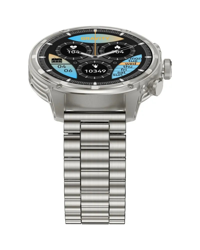 SMARTWATCH MĘSKI GRAVITY GT41-3 - BLUETOOTH CALL, DODATKOWA BRANSOLETA (sg053c)