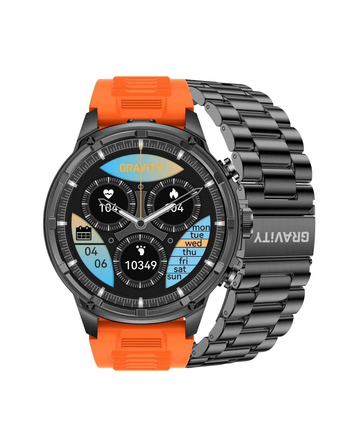 SMARTWATCH MĘSKI GRAVITY GT41-4 - BLUETOOTH CALL, DODATKOWA BRANSOLETA (sg053d)