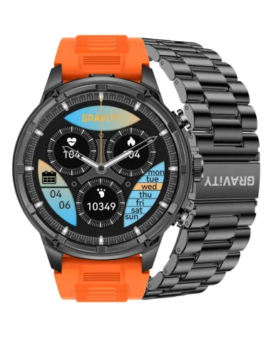 SMARTWATCH MĘSKI GRAVITY GT41-4 - BLUETOOTH CALL, DODATKOWA BRANSOLETA (sg053d)