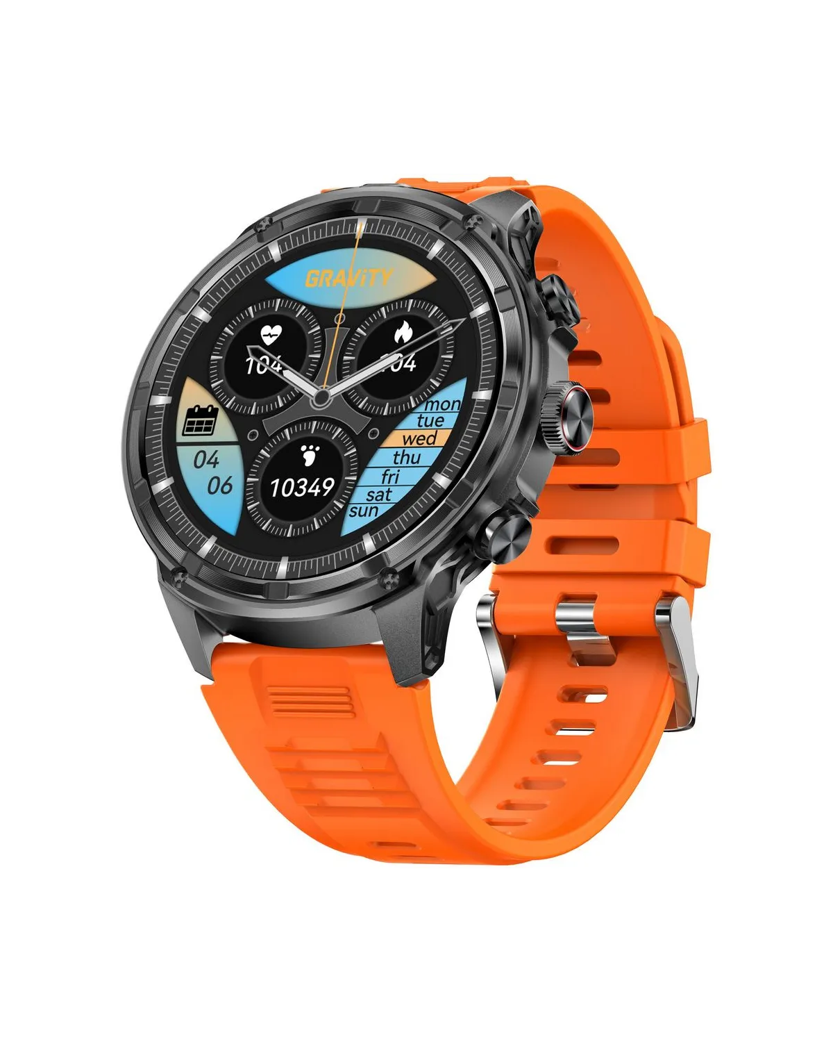 SMARTWATCH MĘSKI GRAVITY GT41-4 - BLUETOOTH CALL, DODATKOWA BRANSOLETA (sg053d)