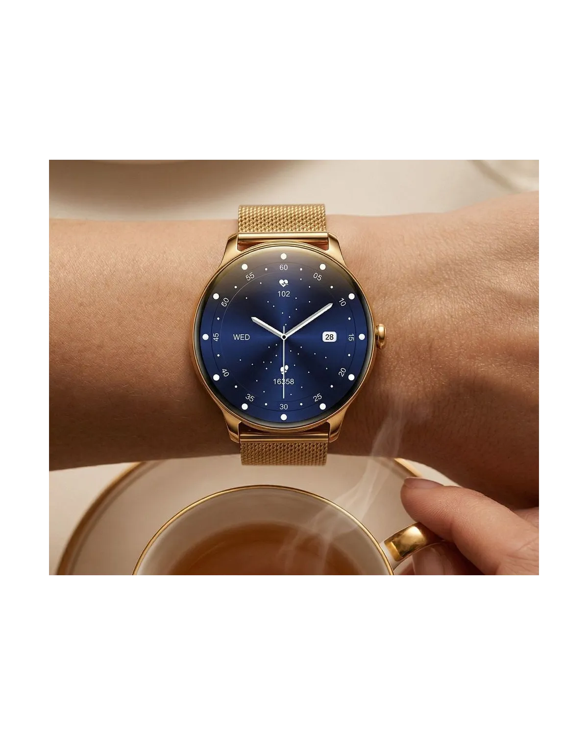 SMARTWATCH DAMSKI GRAVITY GT31-1 - AMOLED, DODATKOWY PASEK (sg052a)