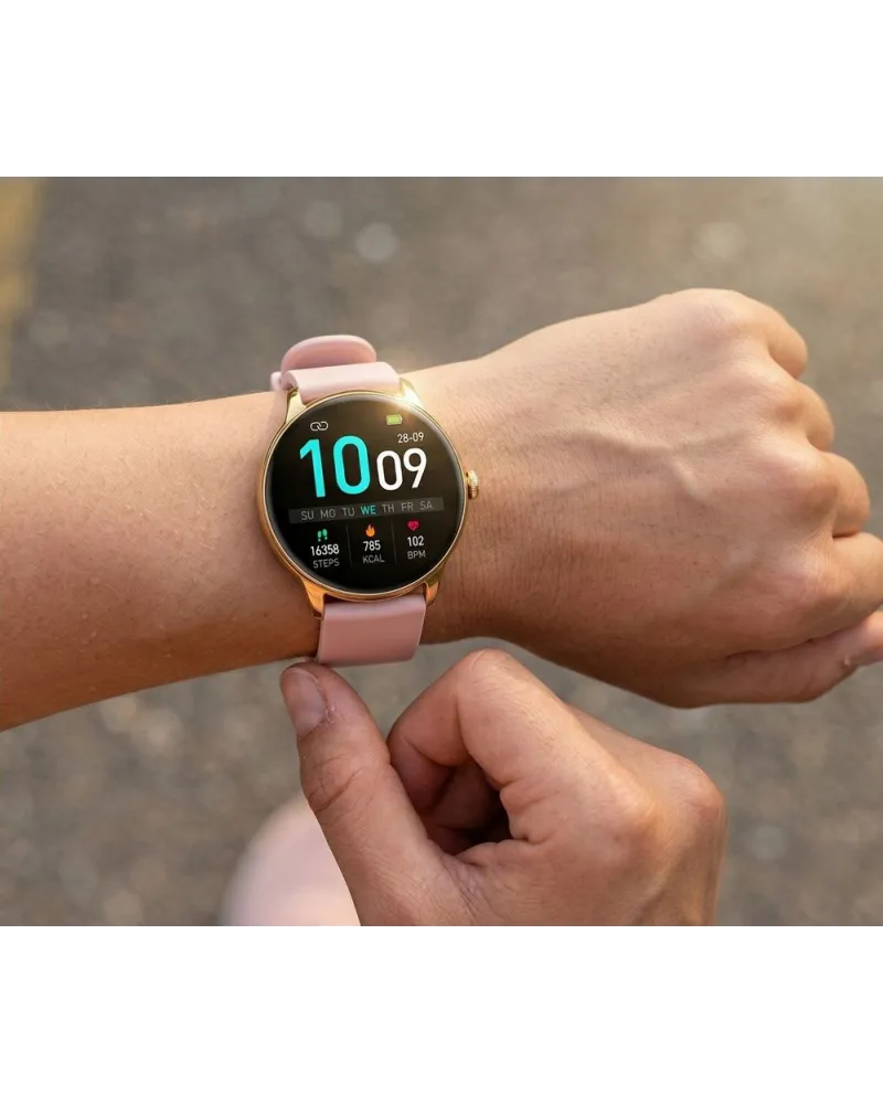 SMARTWATCH DAMSKI GRAVITY GT31-1 - AMOLED, DODATKOWY PASEK (sg052a)
