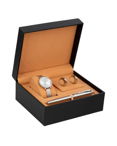 Zestaw Pióro wieczne Parker IM Stainless Steel CT + Zegarek Paul Lorens + Kolczyki (2143635/8)
