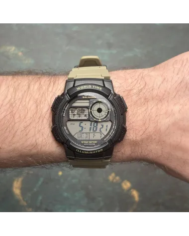 ZEGAREK MĘSKI CASIO AE-1000W-5AVEF (zd073i) - WORLD TIME + BOX