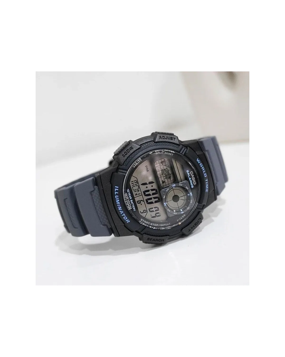 ZEGAREK MĘSKI CASIO AE-1000W-8AVEF (zd073j) - WORLD TIME + BOX