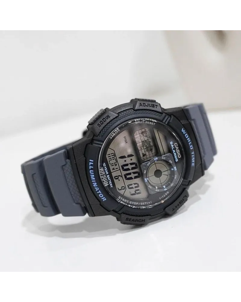 ZEGAREK MĘSKI CASIO AE-1000W-8AVEF (zd073j) - WORLD TIME + BOX