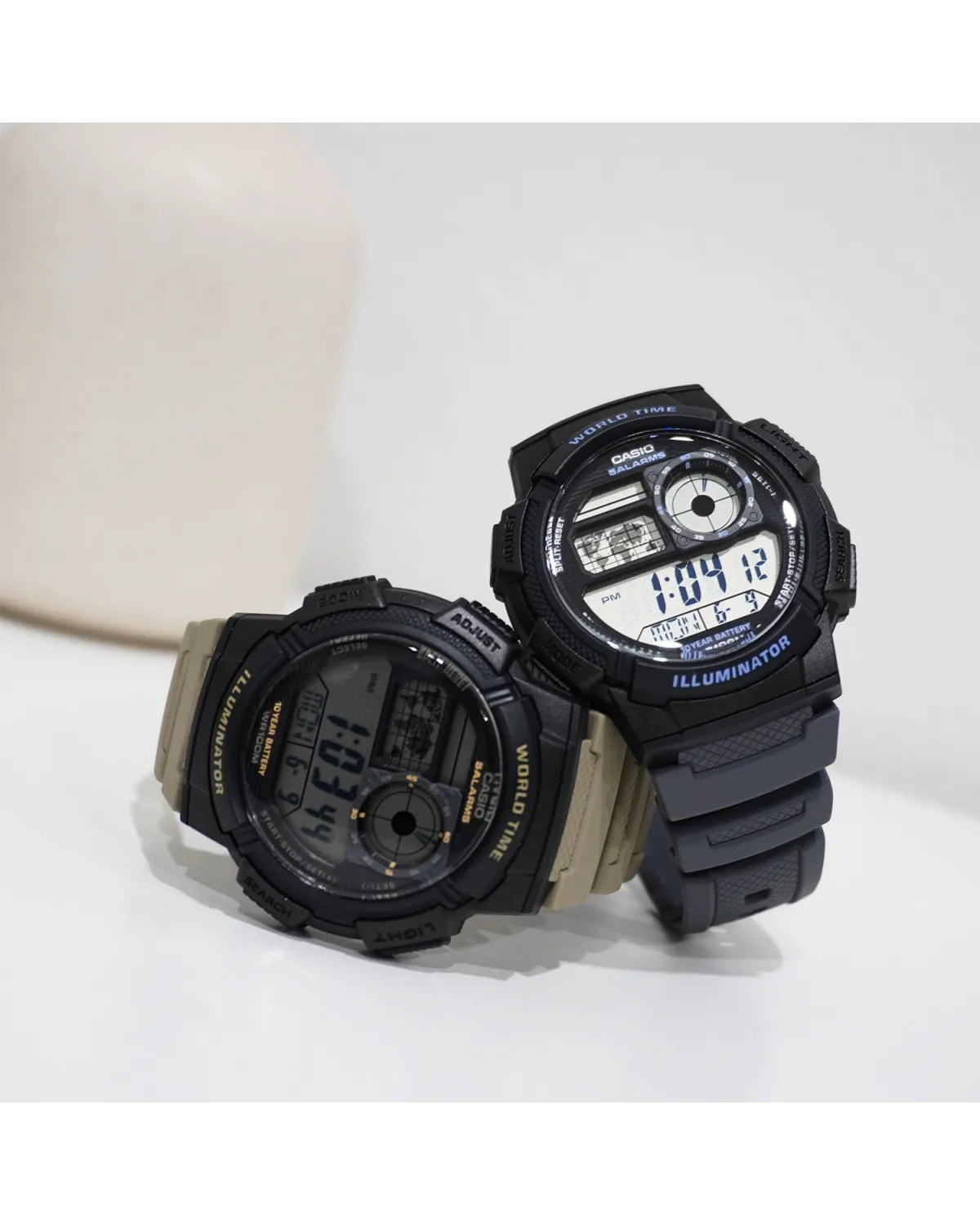 ZEGAREK MĘSKI CASIO AE-1000W-8AVEF (zd073j) - WORLD TIME + BOX