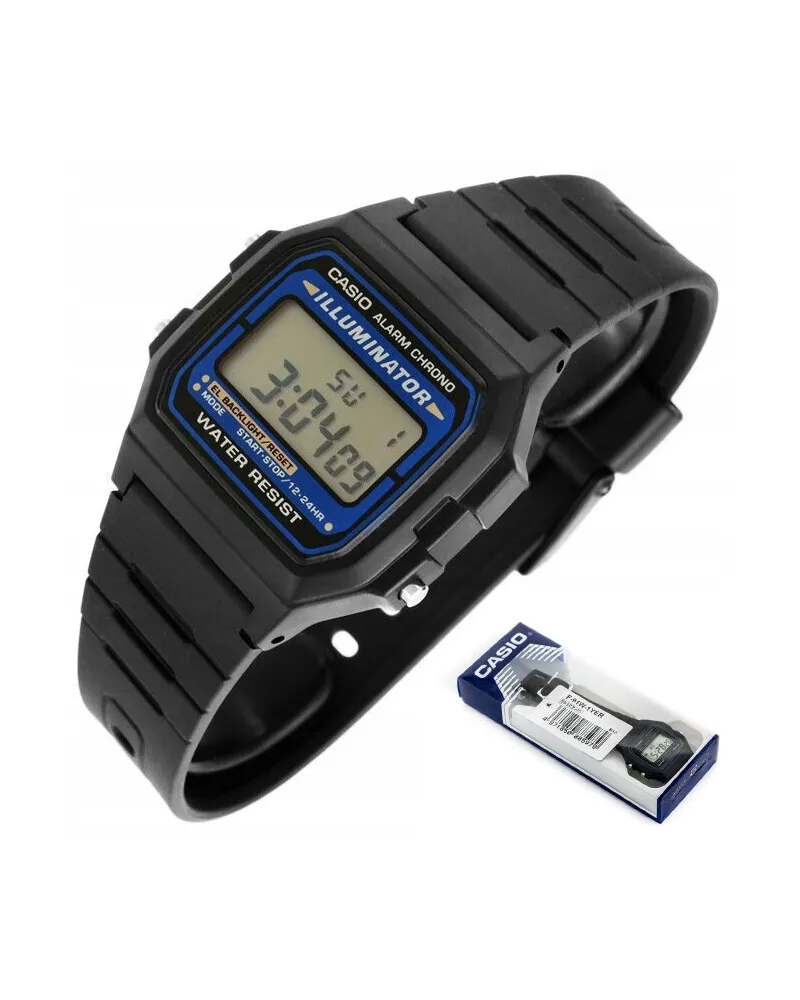 ZEGAREK MĘSKI CASIO F-105W-1AWYEF (zd186a) - KLASYKA + BOX