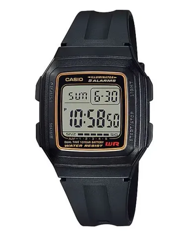 ZEGAREK MĘSKI CASIO F-201WA-9A (zd164a) - KLASYKA + BOX