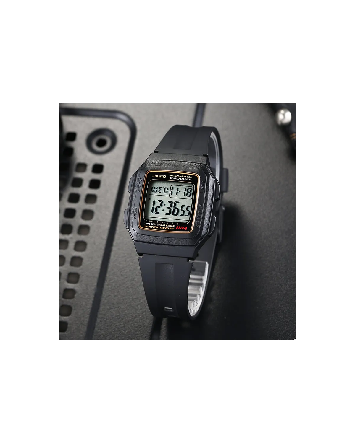 ZEGAREK MĘSKI CASIO F-201WA-9A (zd164a) - KLASYKA + BOX
