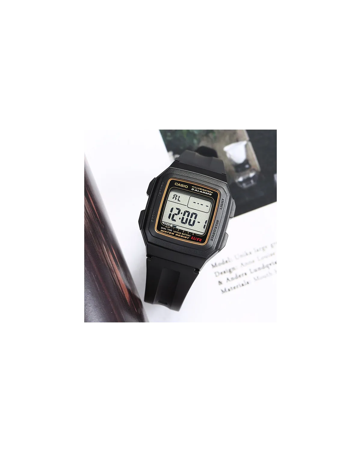ZEGAREK MĘSKI CASIO F-201WA-9A (zd164a) - KLASYKA + BOX