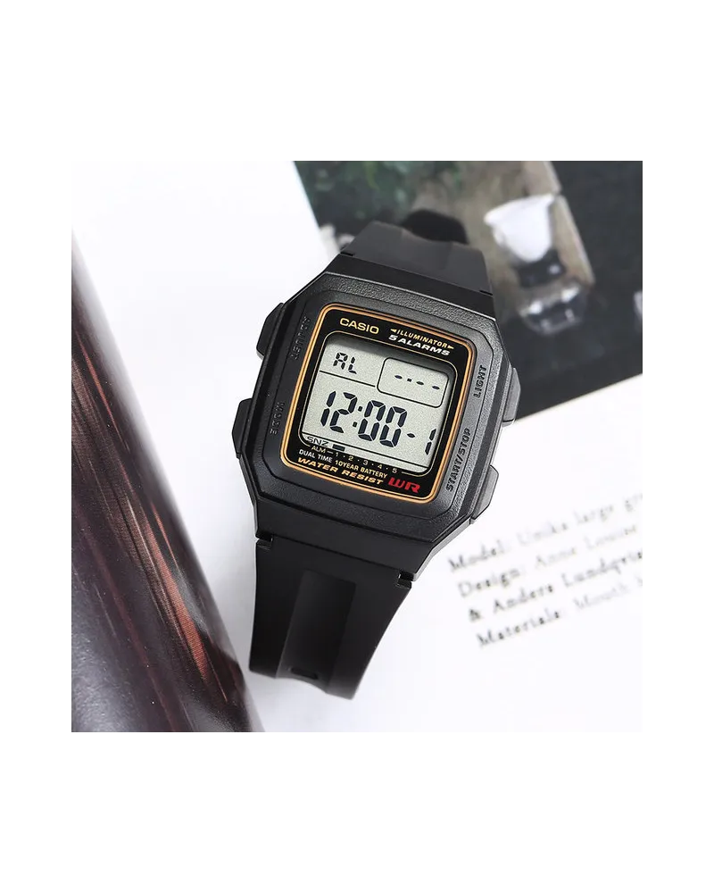 ZEGAREK MĘSKI CASIO F-201WA-9A (zd164a) - KLASYKA + BOX