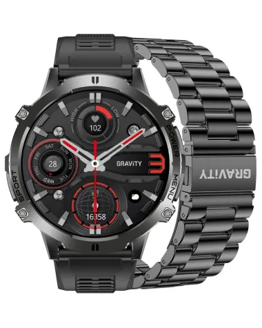 SMARTWATCH MĘSKI GRAVITY GT42-1 - AMOLED, DODATKOWA BRANSOLETA (sg056a)